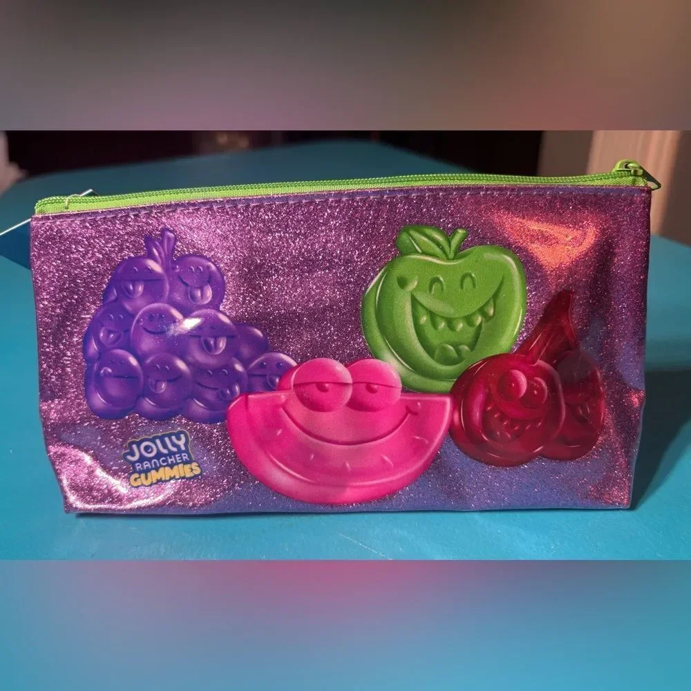 NEW! Jolly Rancher Gummies Branded Novelty School Supply Pencil Case Pouch Back